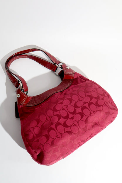 Coach Medium Soho Signature Hobo in cherry red (F17094)