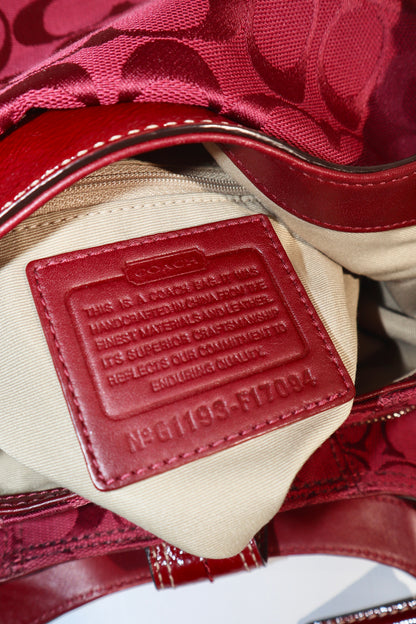 Coach Medium Soho Signature Hobo in cherry red (F17094)