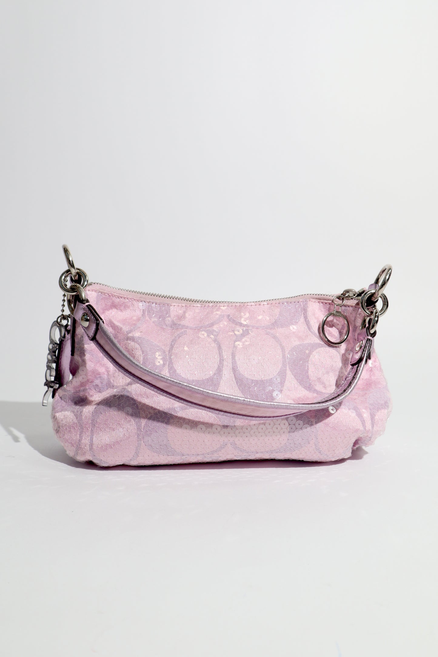 Coach Sequin Pink Poppy Shoulder Bag (14541)