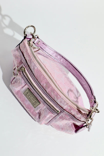 Coach Sequin Pink Poppy Shoulder Bag (14541)
