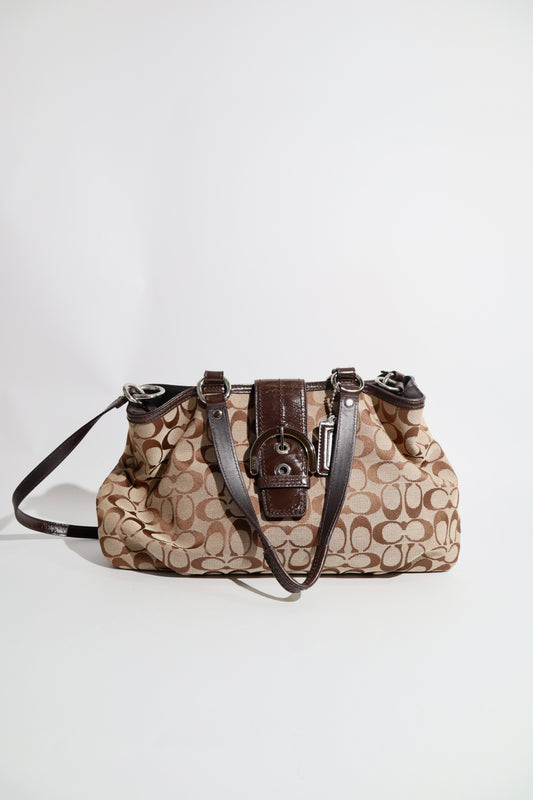 Vintage Coach Soho Tote Shoulder Bag in Brown - F17402