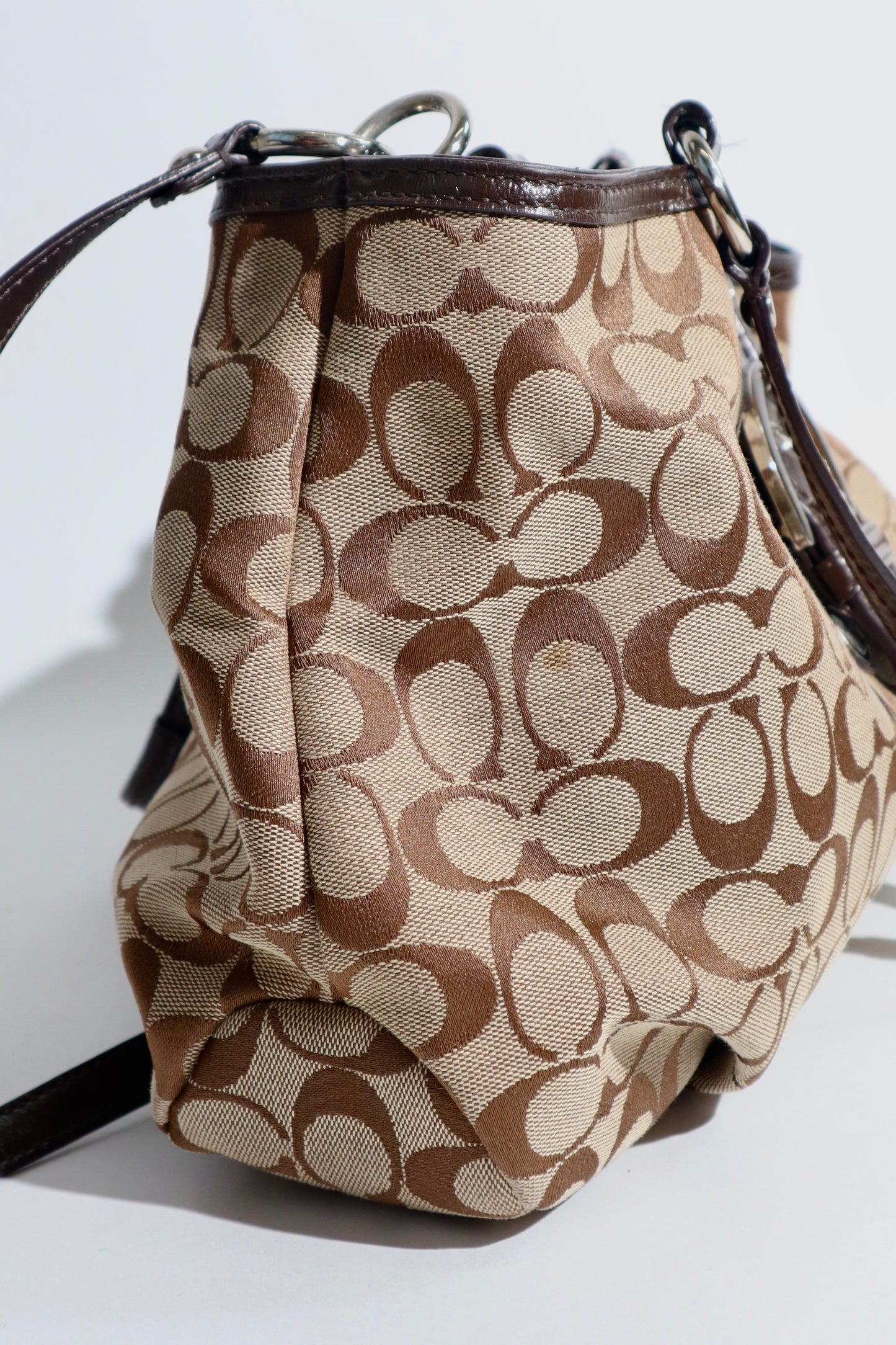Vintage Coach Soho Tragetasche Umhängetasche in Braun - F19253