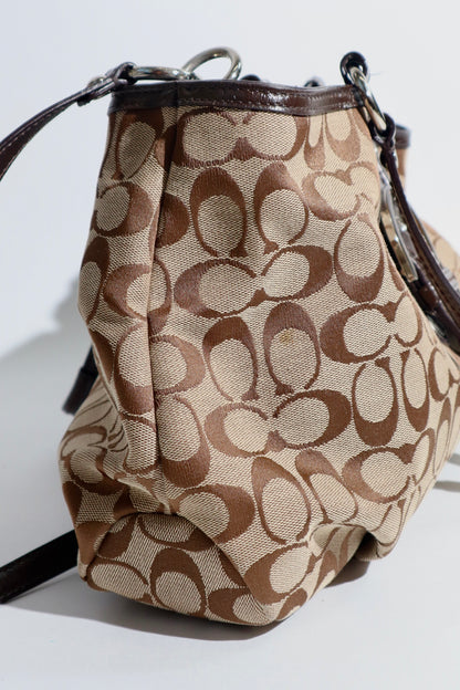 Vintage Coach Soho Tragetasche Umhängetasche in Braun - F19253