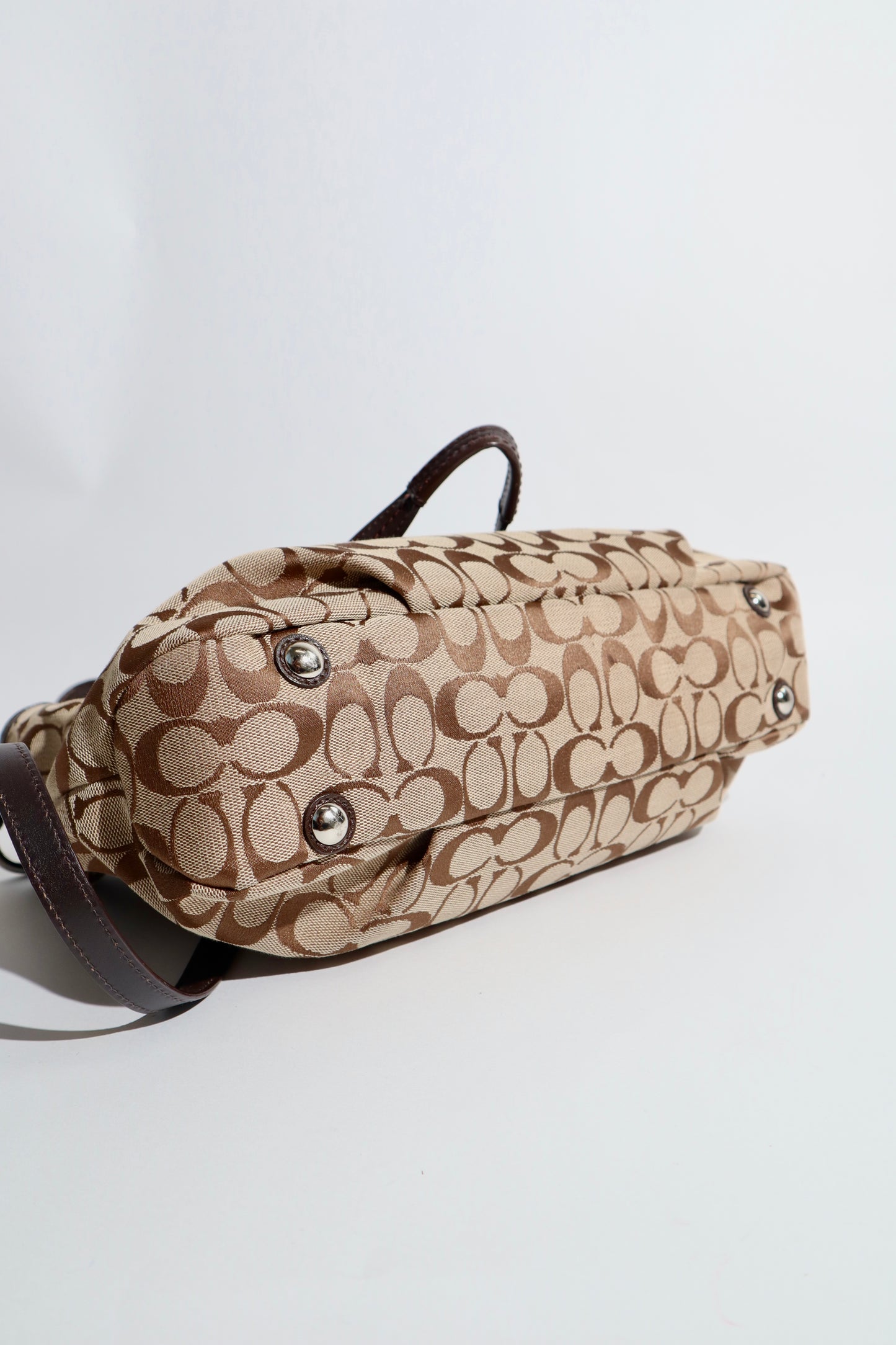 Vintage Coach Soho Tragetasche Umhängetasche in Braun - F19253