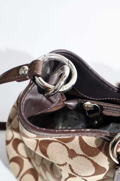 Vintage Coach Soho Tragetasche Umhängetasche in Braun - F19253