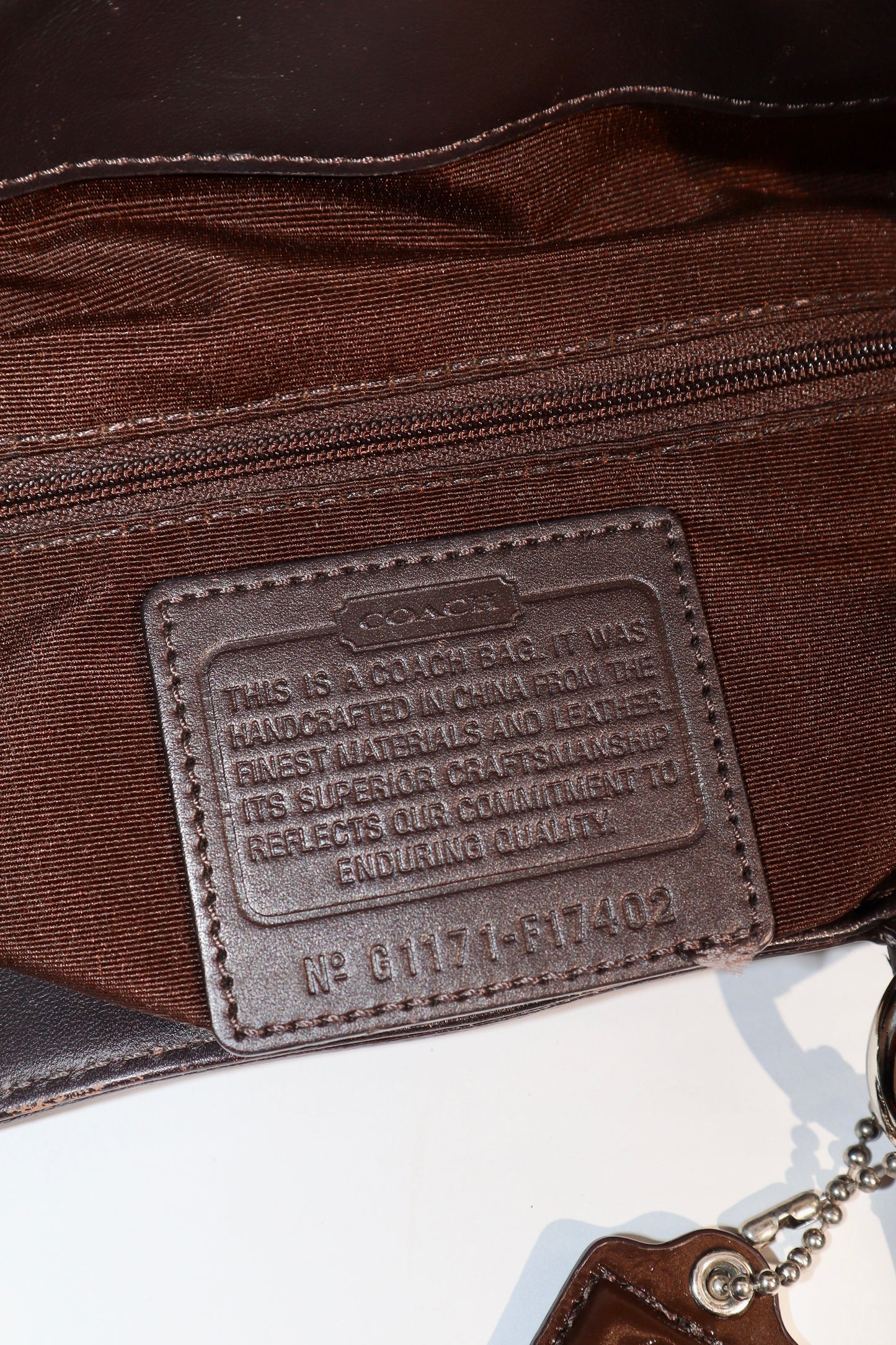 Vintage Coach Soho Tragetasche Umhängetasche in Braun - F19253