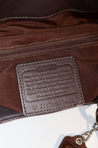 Vintage Coach Soho Tragetasche Umhängetasche in Braun - F19253