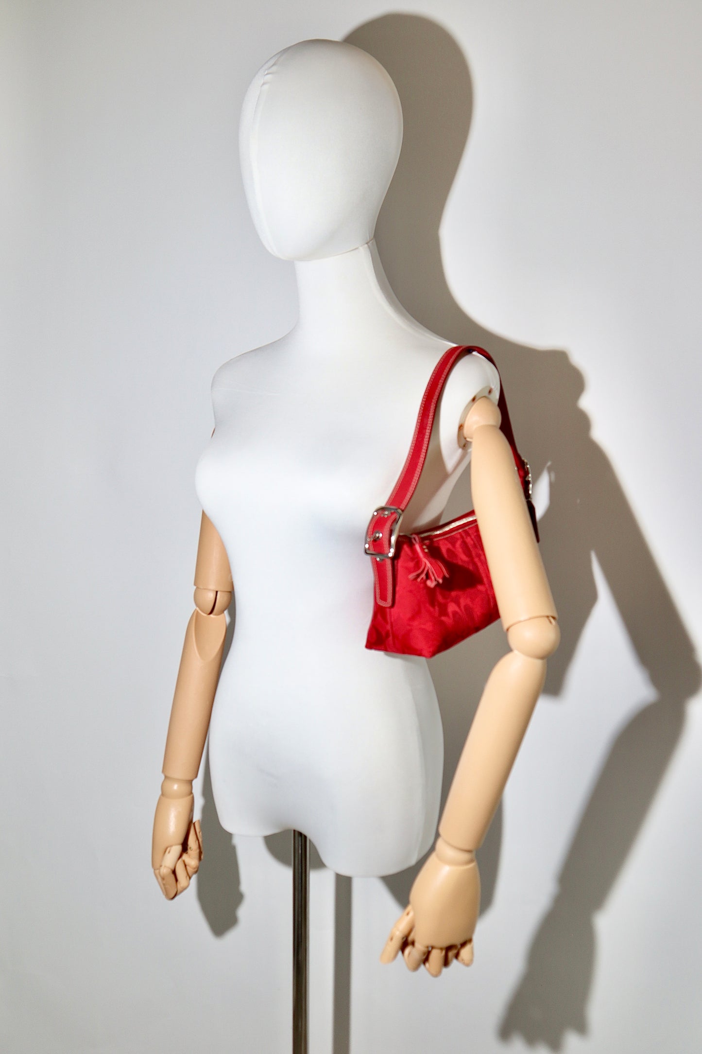Vintage Coach 2005 Hot Red Demi Baguette Bag (8k01)