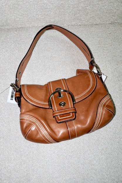 Vintage Coach 2008 Signature Soho Belt Shoulder Bag in Brown (10577)
