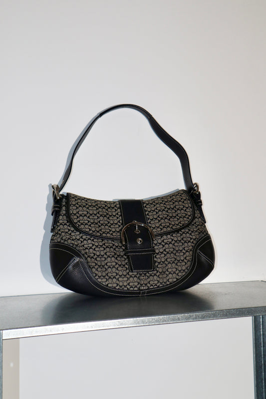 Vintage Coach 2004 (Large) Soho Shoulder Bag in Black/Grey 6808