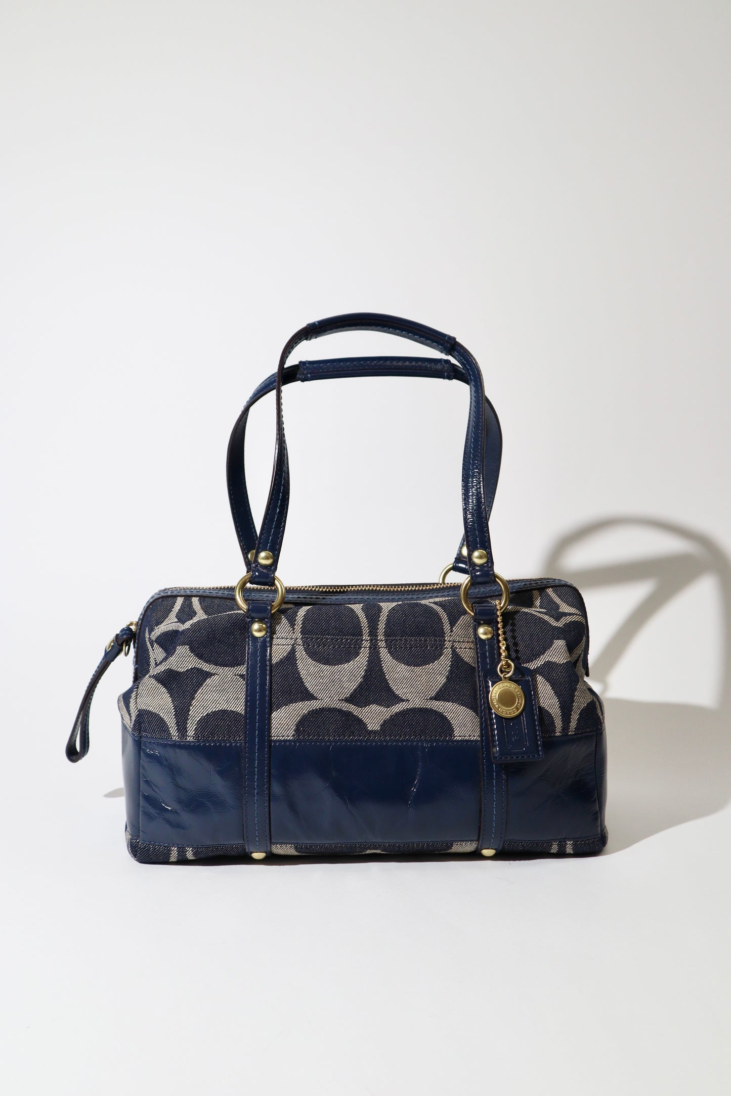 Coach Ergo aus Monogram Denim mit braunen Lederbesätzen – 12750