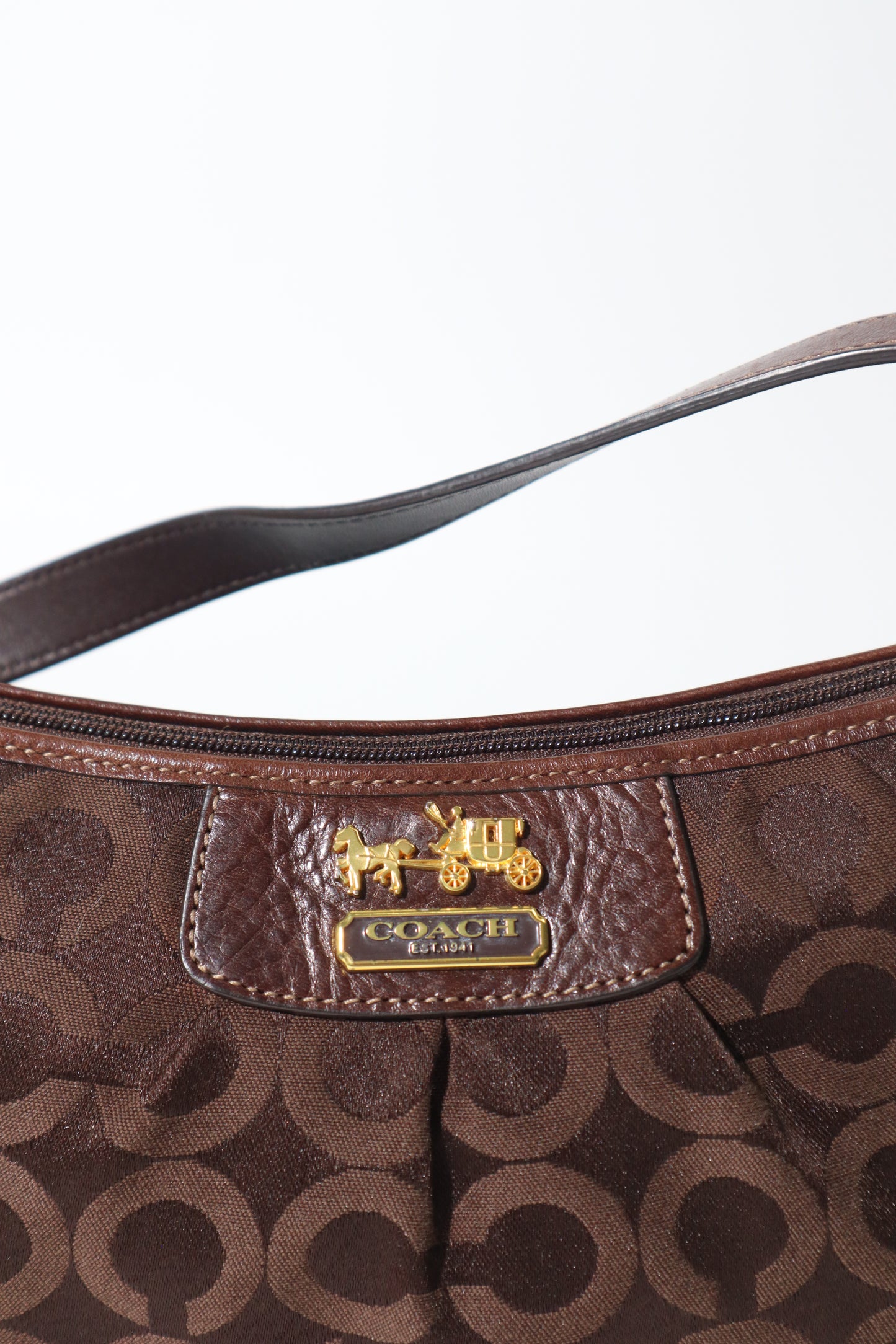 Coach Madison Mini-Schultertasche Braun
