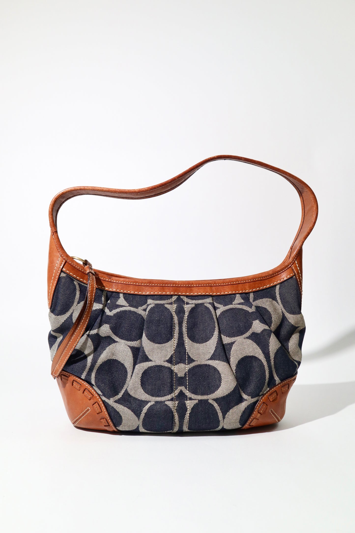 Coach Ergo aus Monogram Denim mit braunen Lederbesätzen – 12750