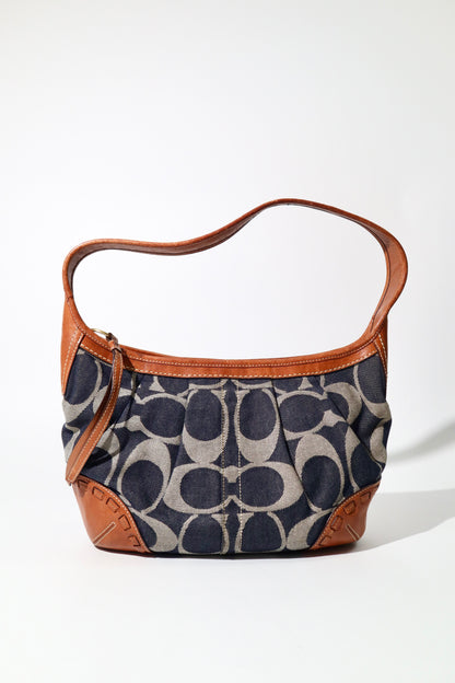 Coach Ergo aus Monogram Denim mit braunen Lederbesätzen – 12750