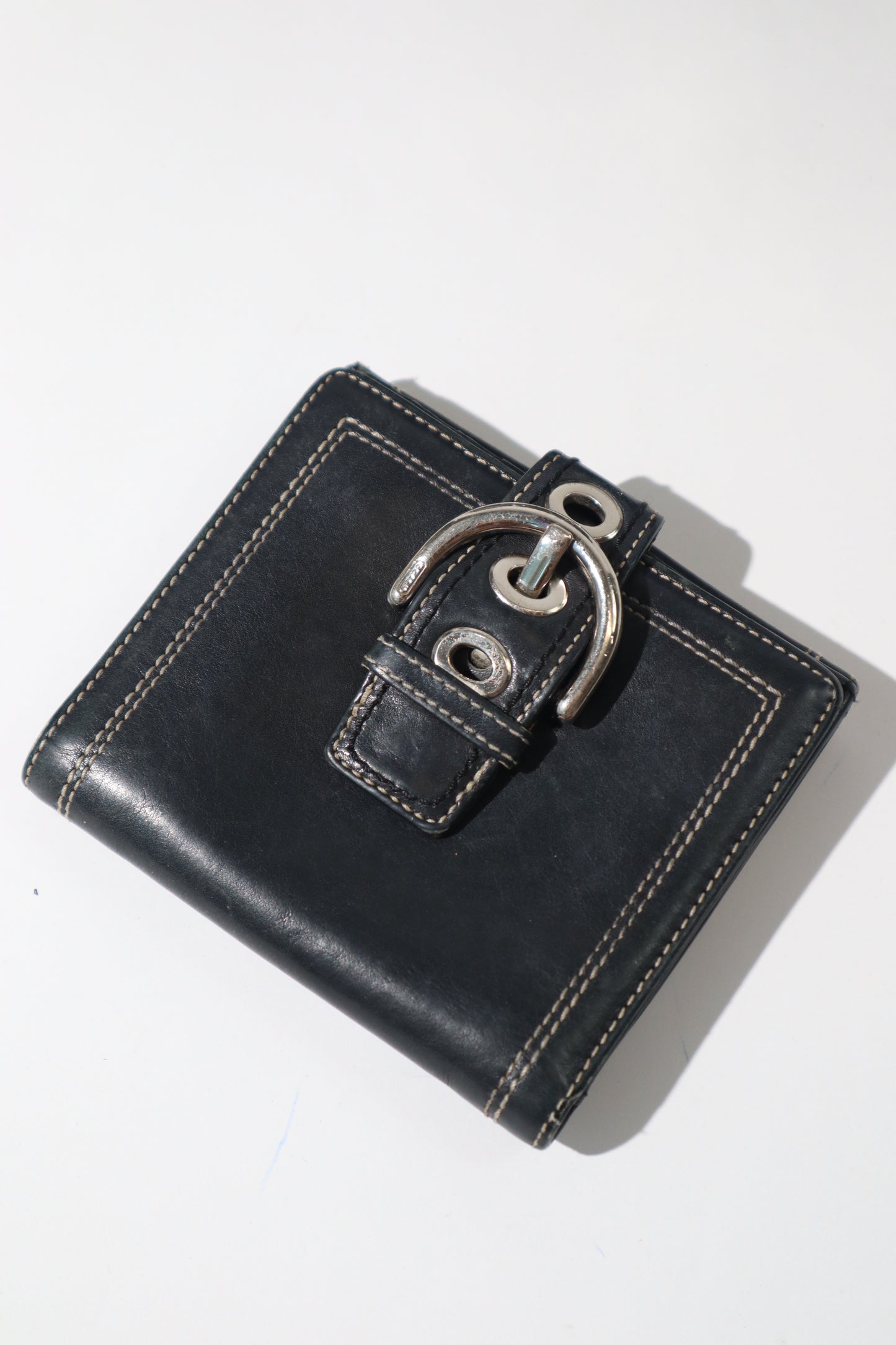 Vintage Coach 2005 Signature Soho weiße Gürtel Schultertasche