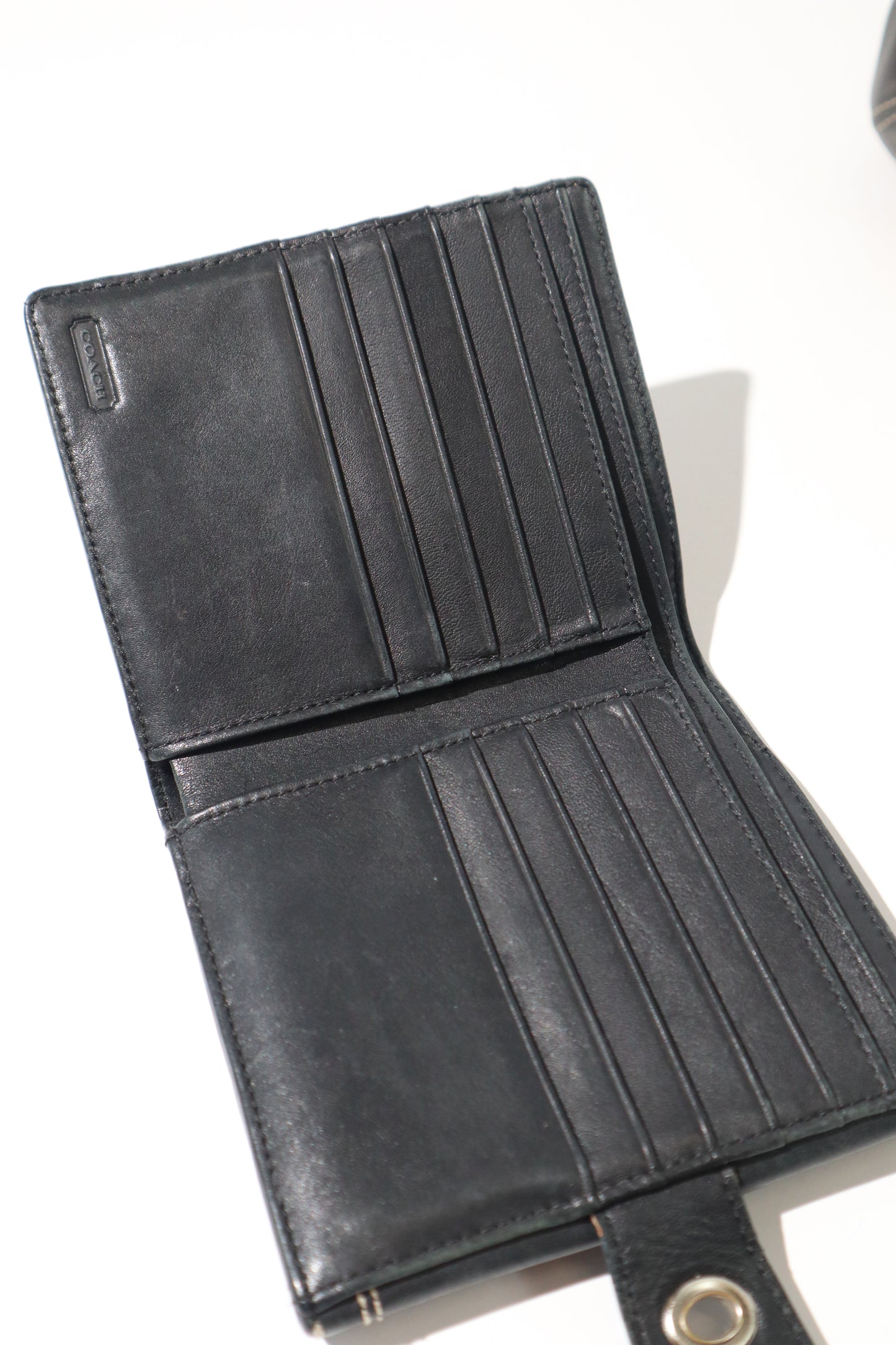 Vintage Coach 2005 Signature Soho weiße Gürtel Schultertasche