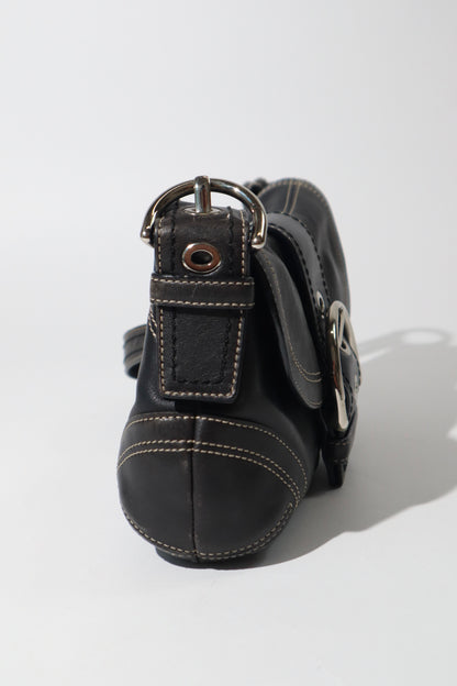 Vintage Coach 2005 Signature Soho weiße Gürtel Schultertasche