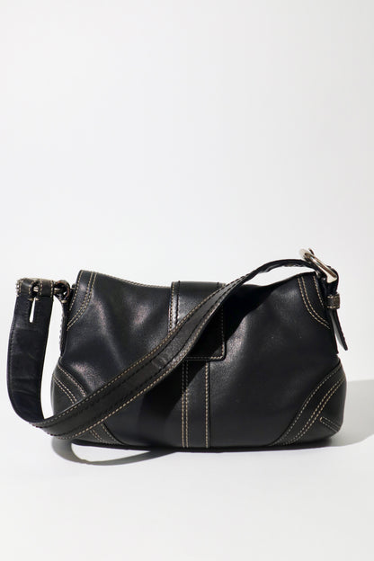 Vintage Coach 2005 Signature Soho weiße Gürtel Schultertasche