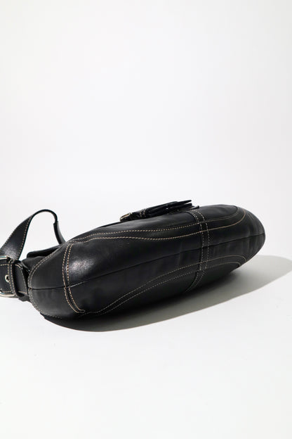 Vintage Coach 2005 Signature Soho weiße Gürtel Schultertasche