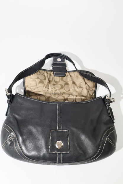 Vintage Coach 2005 Signature Soho weiße Gürtel Schultertasche