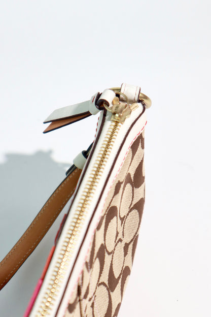 Coach Poppy Flower Demi Bag & Matching Wristlet – Red/Brown | Rare Find | Style 6264