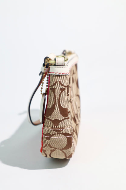 Coach Poppy Flower Demi Bag & Matching Wristlet – Red/Brown | Rare Find | Style 6264