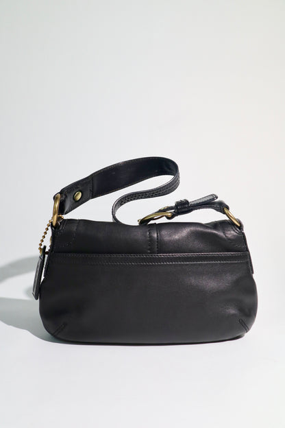 Coach Soho 2007 Black Leather Shoulder Bag – Gold Hardware