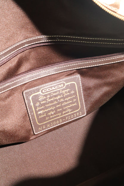 Coach Signature Stripe Boston Duffel Travel Bag, style F10392