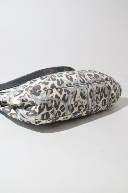 Vintage Coach 2 Way Leopard Print Shoulder Bag - (F17666) Rare Find