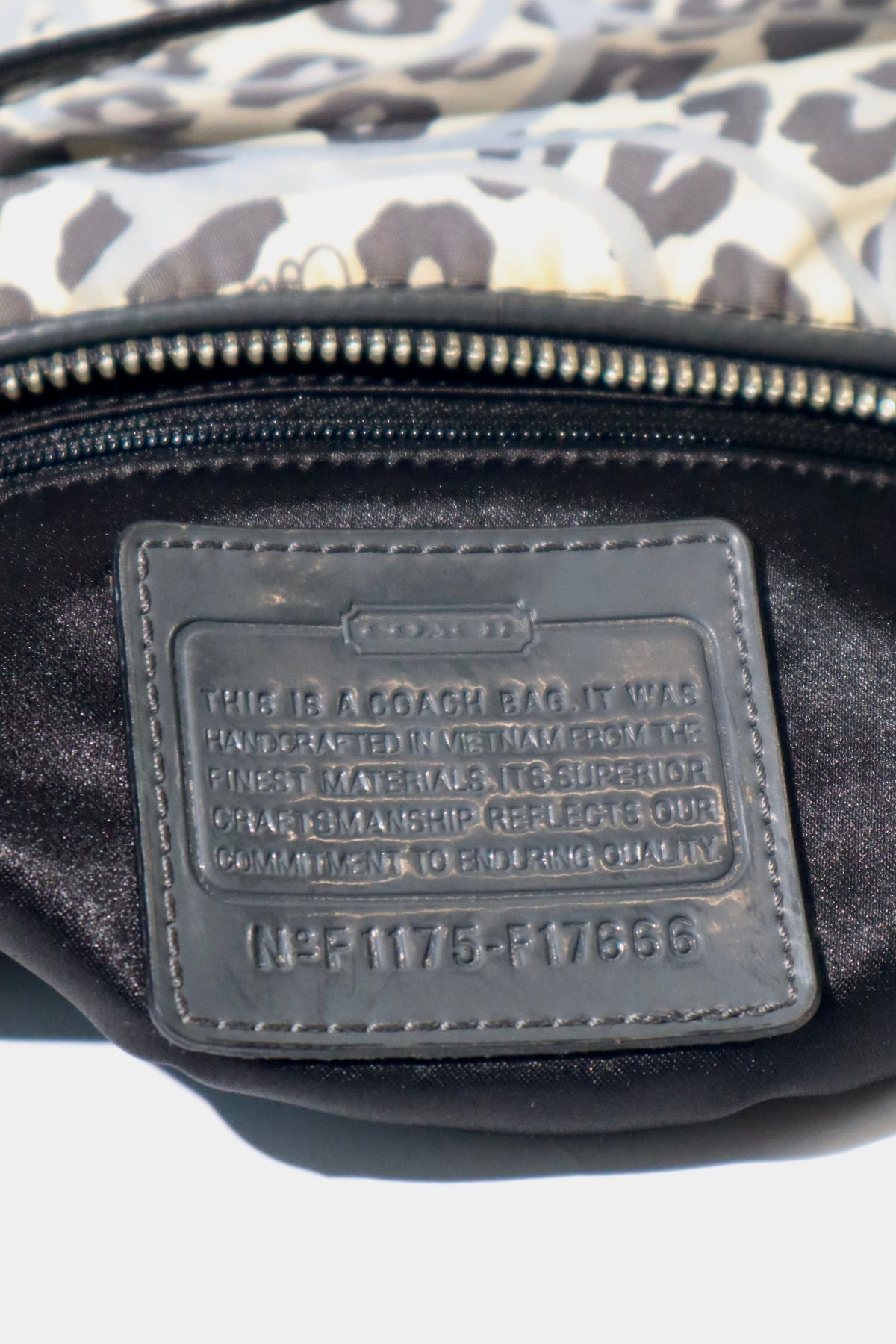 Vintage Coach 2 Way Leopard Print Shoulder Bag - (F17666) Rare Find