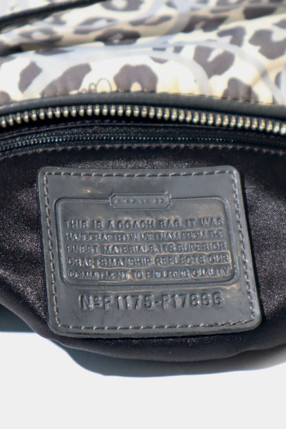 Vintage Coach 2 Way Leopard Print Shoulder Bag - (F17666) Rare Find