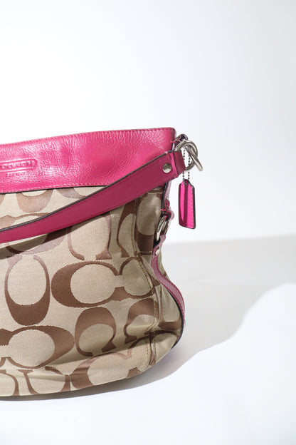 Vintage Coach Zoe Schultertasche in Braun – 12674 (Groß)