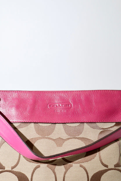 Vintage Coach Zoe Schultertasche in Braun – 12674 (Groß)