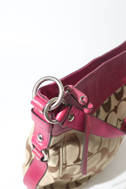 Vintage Coach Zoe Schultertasche in Braun – 12674 (Groß)
