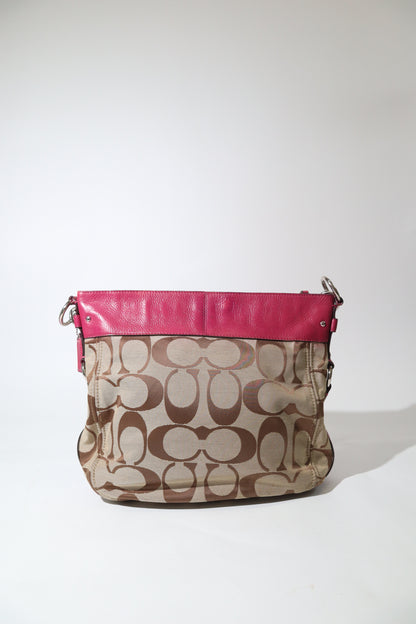 Vintage Coach Zoe Schultertasche in Braun – 12674 (Groß)