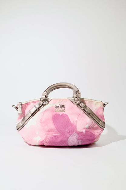Coach Madeline Mini Tote in Braun mit goldfarbenem Drehverschluss – F12463
