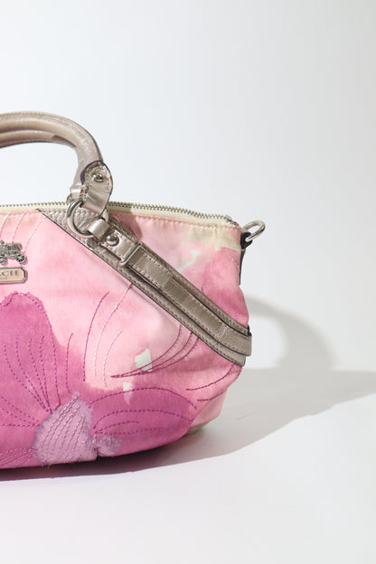 Coach Madeline Mini Tote in Braun mit goldfarbenem Drehverschluss – F12463