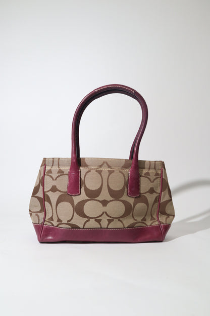Coach Madeline Mini Tote in Purple with Gold-tone Turn-lock - 12463