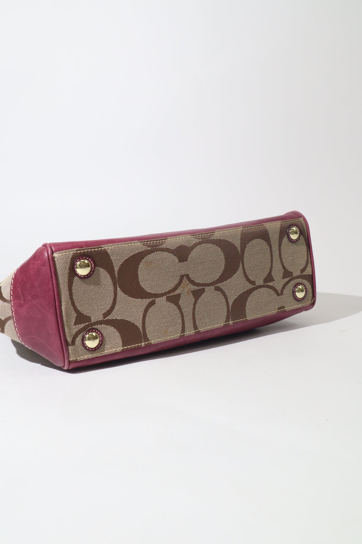 Coach Madeline Mini Tote in Purple with Gold-tone Turn-lock - 12463