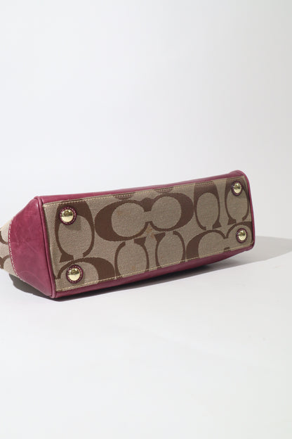 Coach Madeline Mini Tote in Purple with Gold-tone Turn-lock - 12463