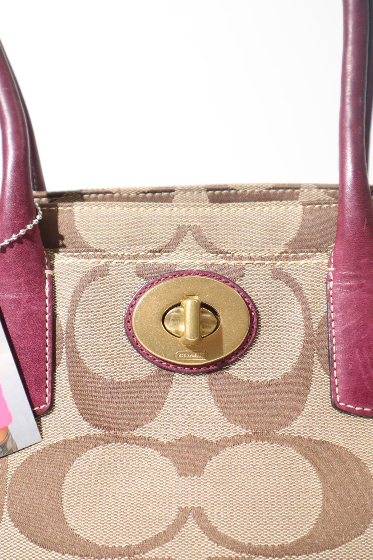 Coach Madeline Mini Tote in Purple with Gold-tone Turn-lock - 12463