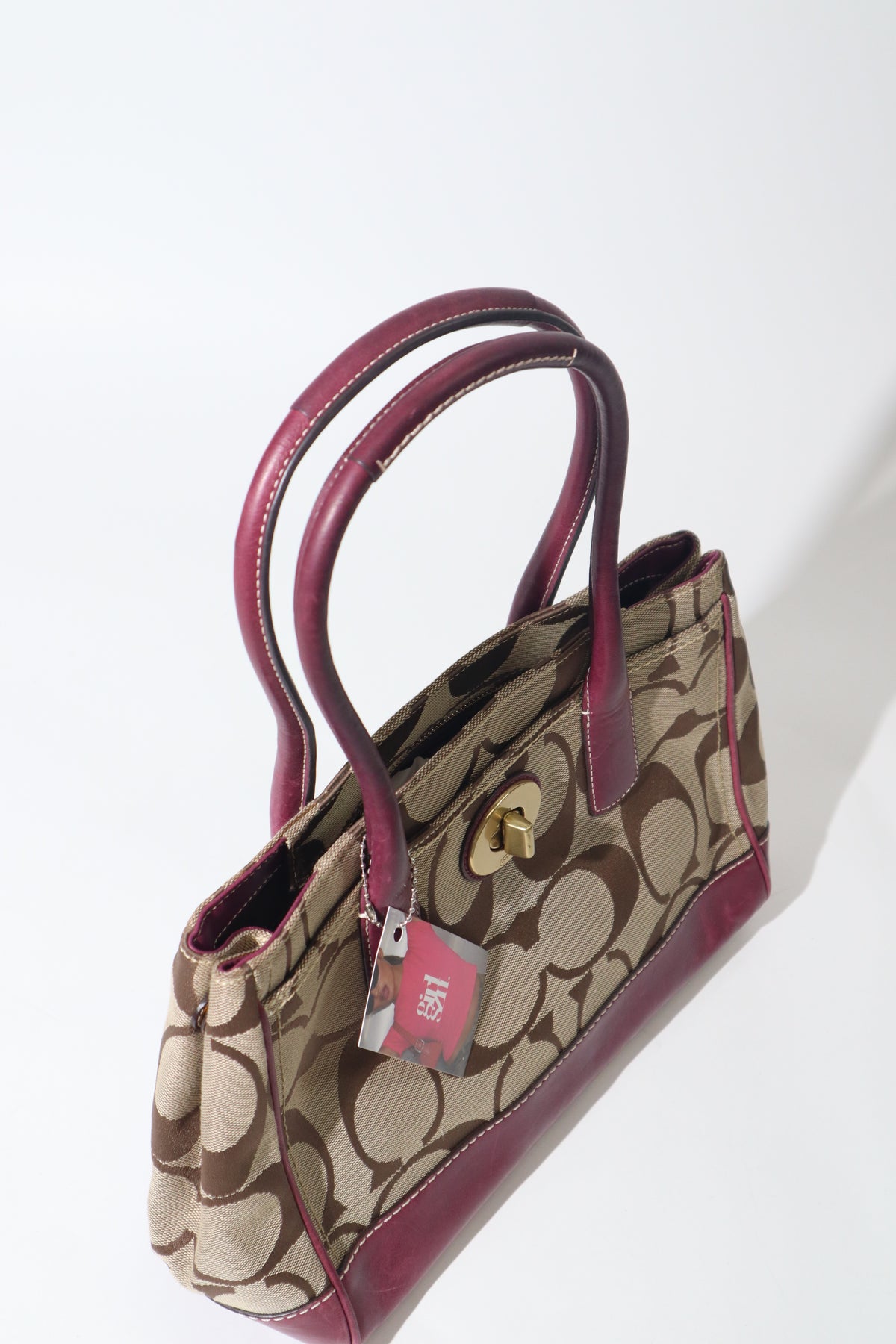 Coach Madeline Mini Tote in Purple with Gold-tone Turn-lock - 12463
