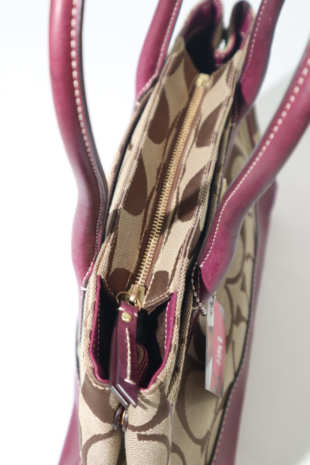 Coach Madeline Mini Tote in Purple with Gold-tone Turn-lock - 12463