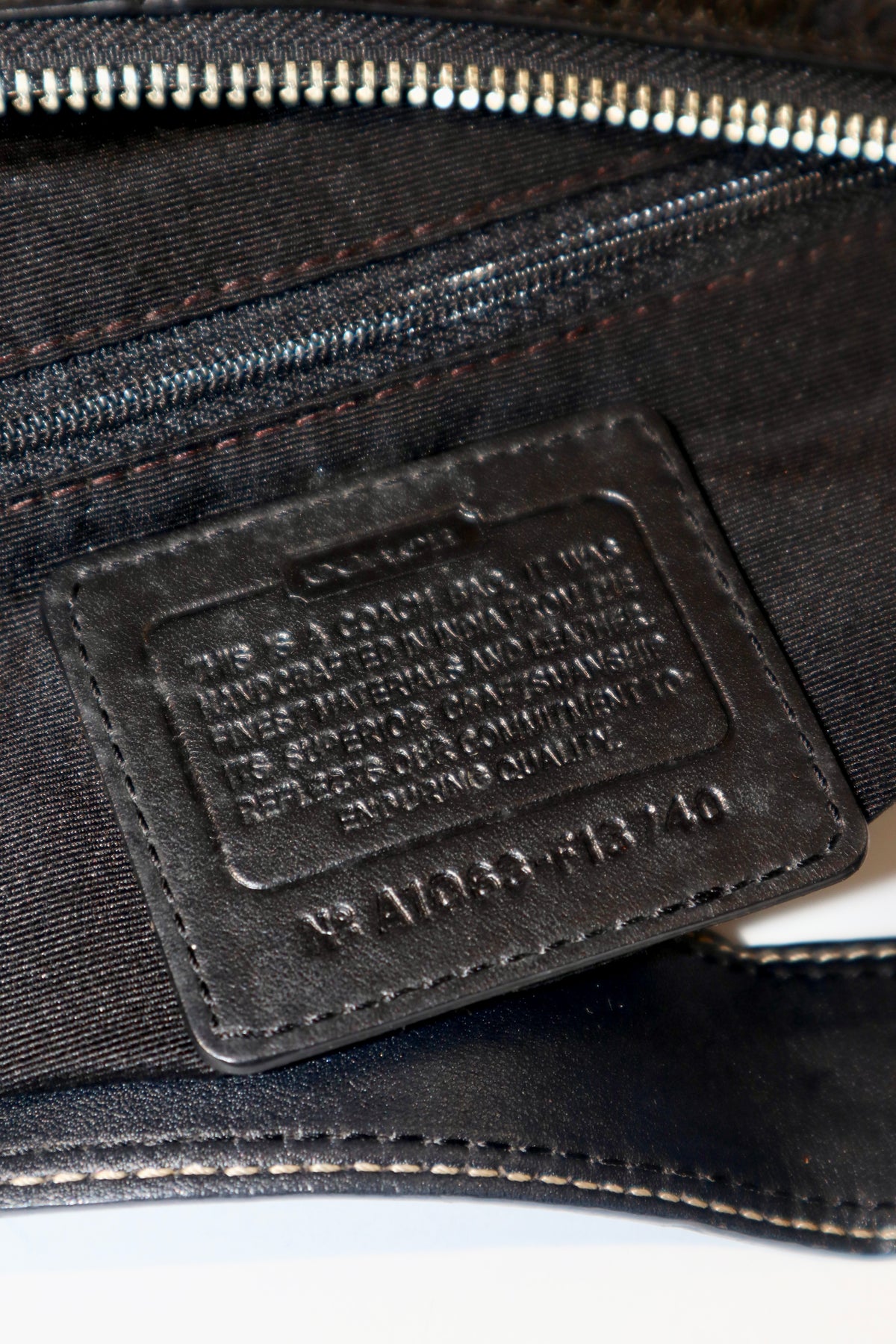 Coach Signature Canvas Shoulder Bag in Black/Grey – F13740