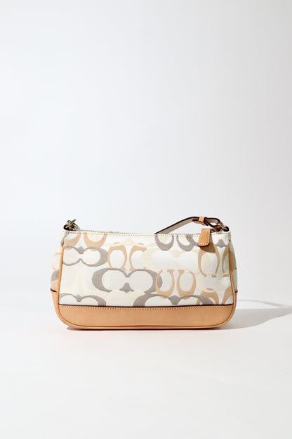 Coach Vintage 2003 Optic Y2K Mini Pouch in White/Green (Rare Find)