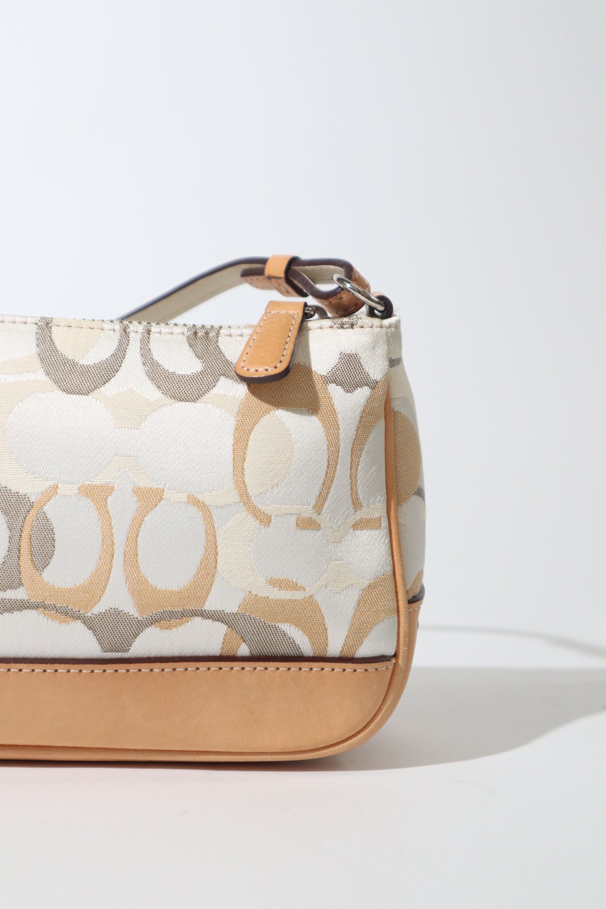 Coach Vintage 2003 Optic Y2K Mini Pouch in White/Green (Rare Find)