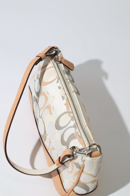 Coach Vintage 2003 Optic Y2K Mini Pouch in White/Green (Rare Find)