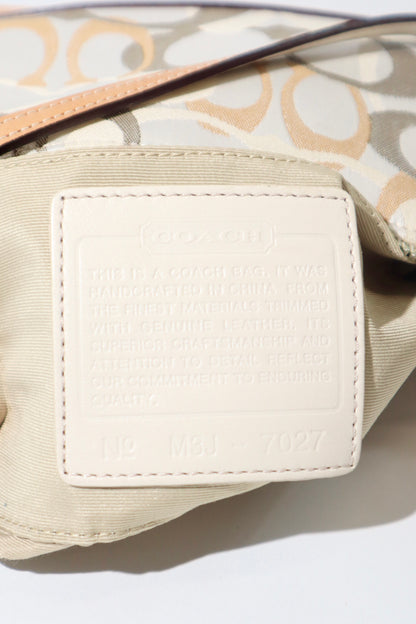 Coach Vintage 2003 Optic Y2K Mini Pouch in White/Green (Rare Find)