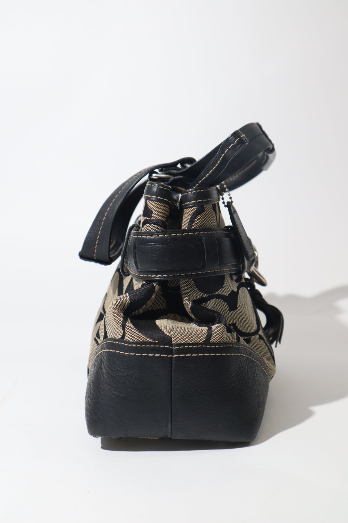 Vintage Coach 10262 Hampton Handbag in Black/Grey