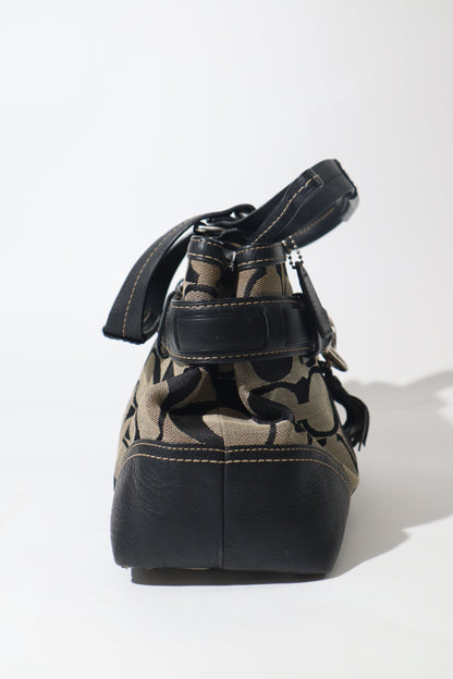 Vintage Coach 10262 Hampton Handbag in Black/Grey